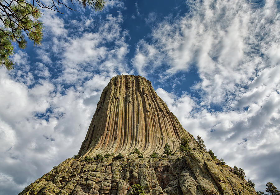Looking Up at Devils Tower Photograph by John M Bailey