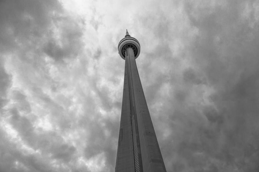 Looking up CN Tower Toronto  Photograph by John McGraw