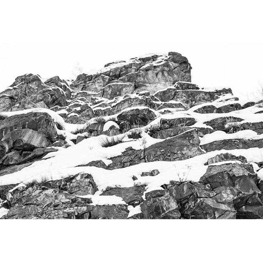 Winter Photograph - Looking Up East Yukon River Cliffs by Christopher Healey