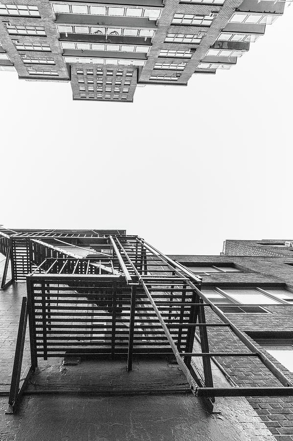 Looking up Fire Escape NYC 1 Photograph by John McGraw