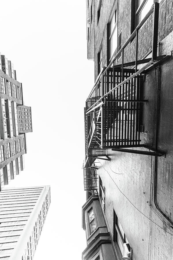 Looking up Fire Escape NYC 2 Photograph by John McGraw