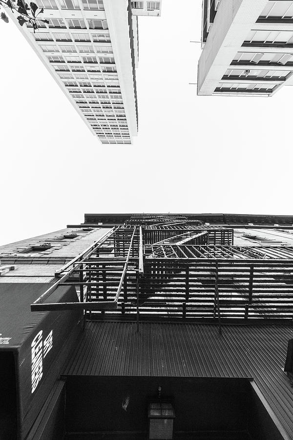Looking up Fire Escape NYC 3 Photograph by John McGraw