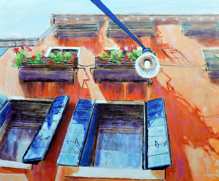 Looking up in Venice Painting by Jodie Marie Anne Richardson Traugott          aka jm-ART