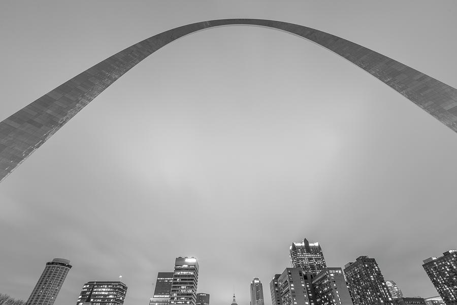 Looking up to the Gateway Arch Photograph by John McGraw