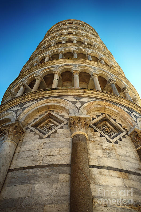 Looking Up To The Leaning Tower Of Pisa Photograph