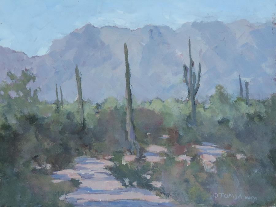 Looking West From Ahwatukee - Art by Bill Tomsa Painting by Bill Tomsa