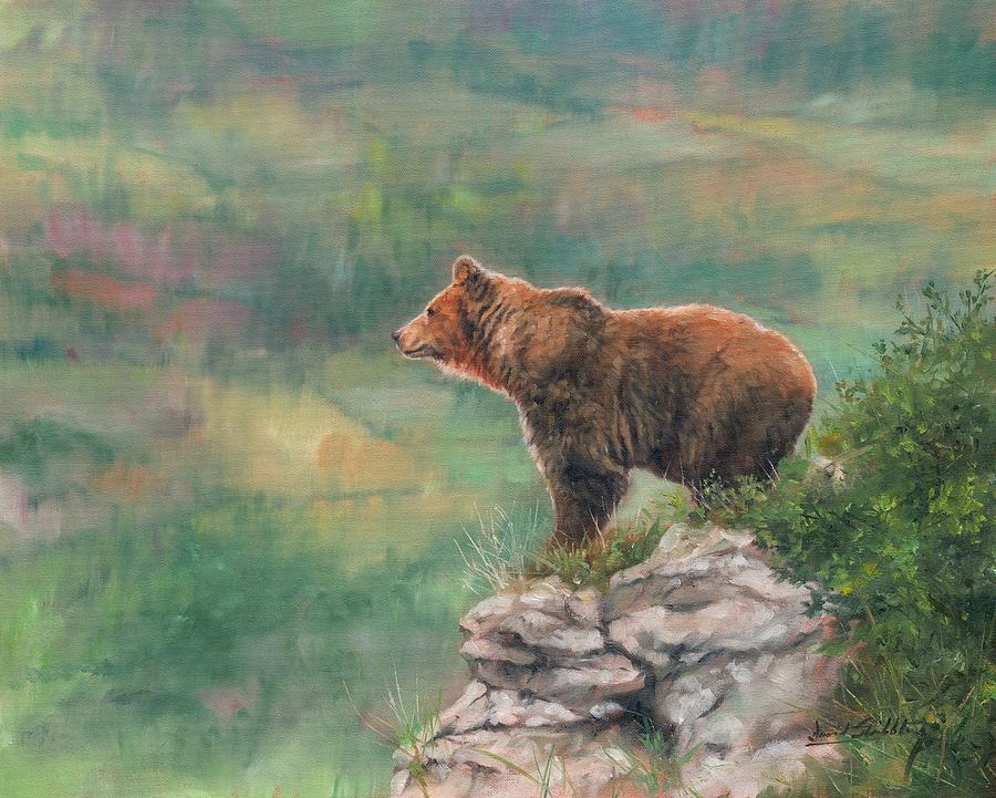 Wildlife Painting - Lookout by David Stribbling