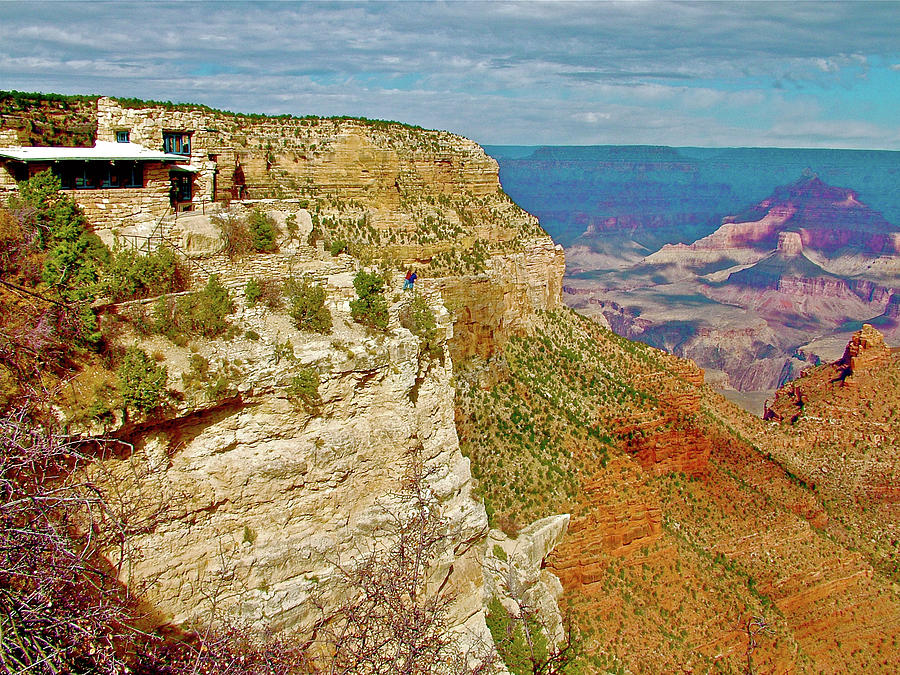 Lookout Studio on South Rim of Grand Canyon National Park-Arizona Photograph by Ruth Hager