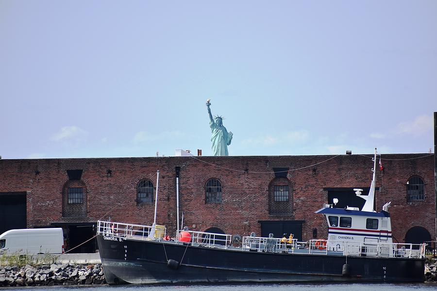 Looming Lady Liberty 1 Photograph by Nina Kindred