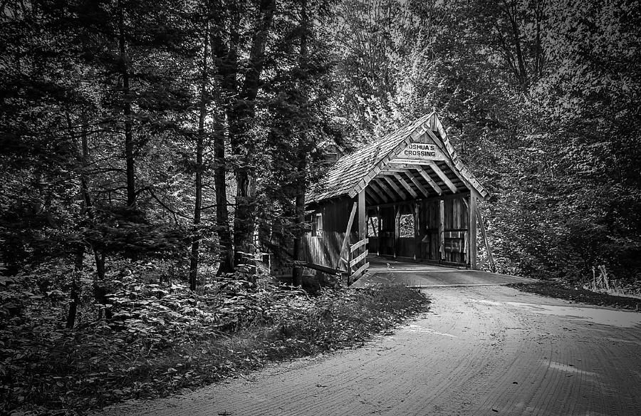 Loon Song Covered Bridge BW Photograph by Rick Bartrand