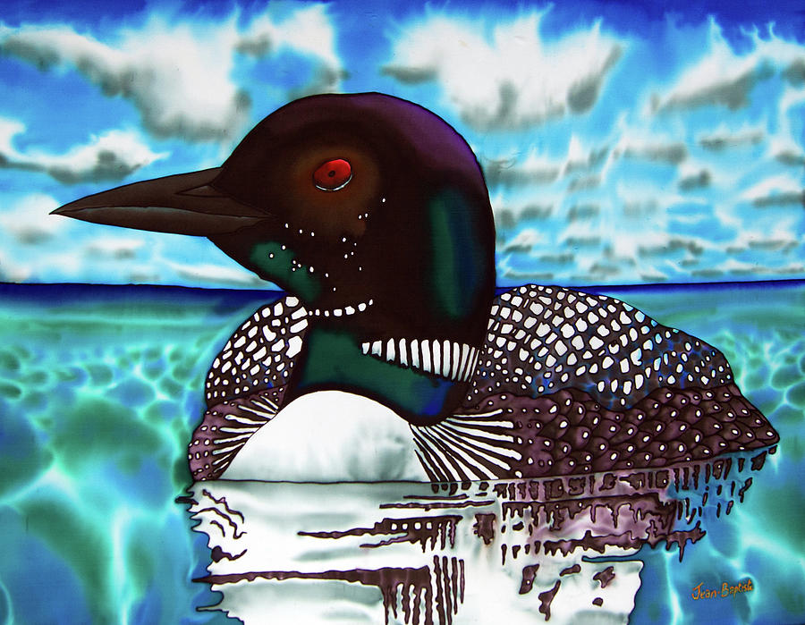 Loon under a Canadian sky Painting by Daniel Jean-Baptiste