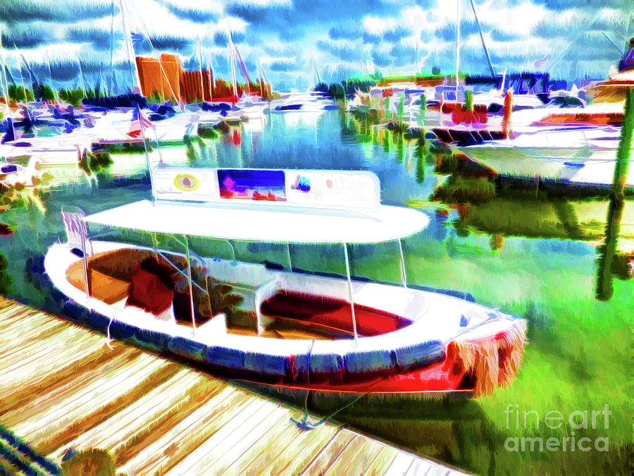Loose Cannon Water Taxi 1 Painting by Jeelan Clark