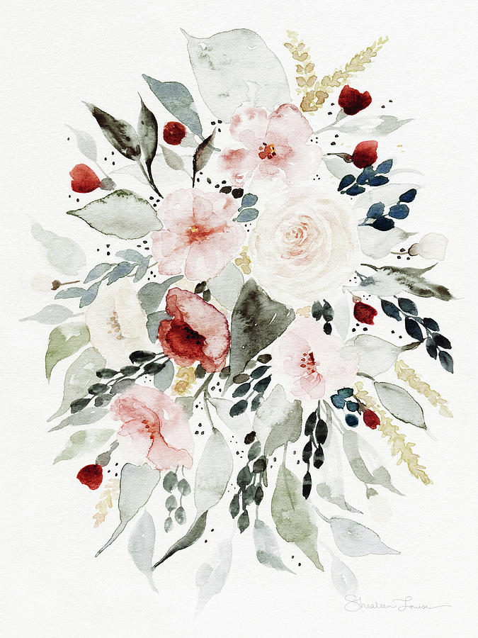 Florals Painting - Loose Florals by Shealeen Louise