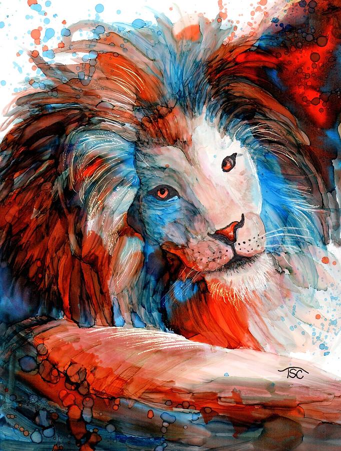 Loose Lion Painting by Tammy Crawford