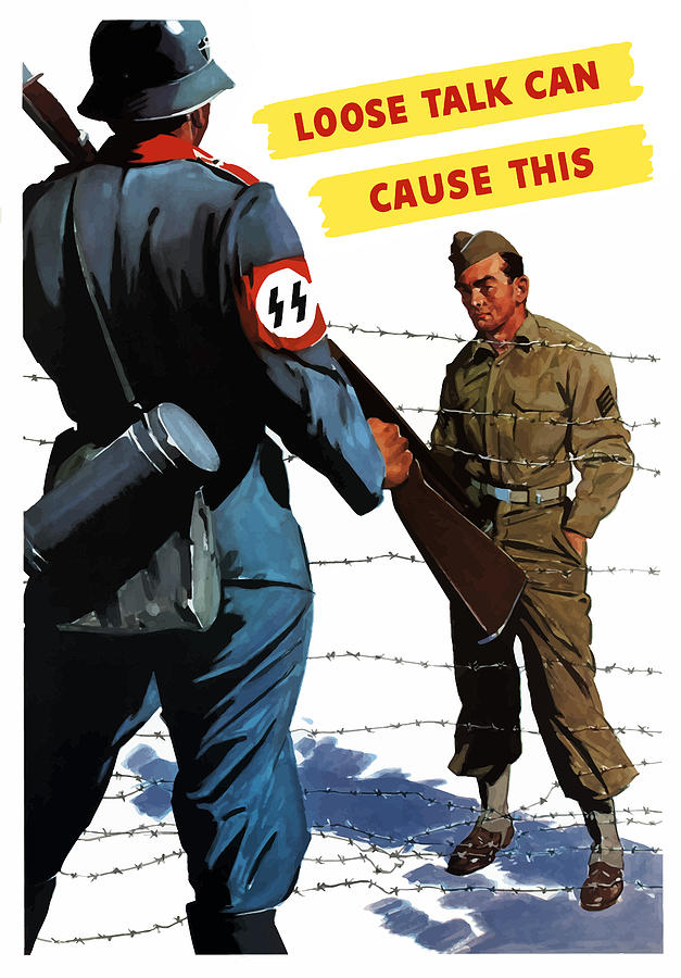 Pow Painting - Loose Talk Can Cause -- WW2 Propaganda by War Is Hell Store