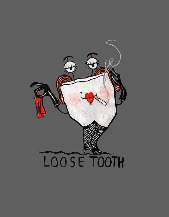Loose Tooth T-Shirt Painting by Anthony Falbo