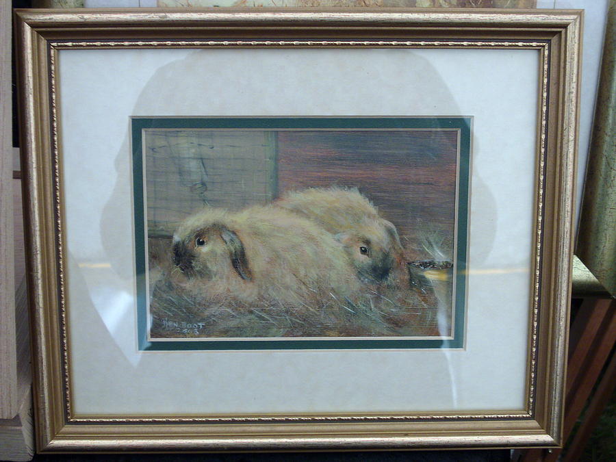 Lopeared Rabbits Painting by Ken Boot