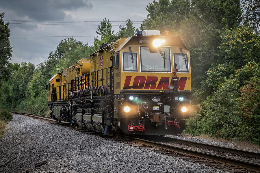 Transportation Photograph - Loram Rail Grinder at Richland Kentucky by Jim Pearson