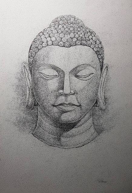 Buddha And Lotus Line Drawing. Sketch Of A Sitting Or Meditating Buddah  Statue. Vector Illustration Of Budha Isolated On White. Royalty Free SVG,  Cliparts, Vectors, and Stock Illustration. Image 134608196.