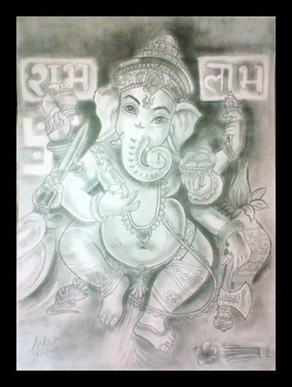 Sketch of Hindu God Lord Shiva Son Lord Ganesha Outline Editable  Illustration Stock Vector - Illustration of mouse, asia: 220843639