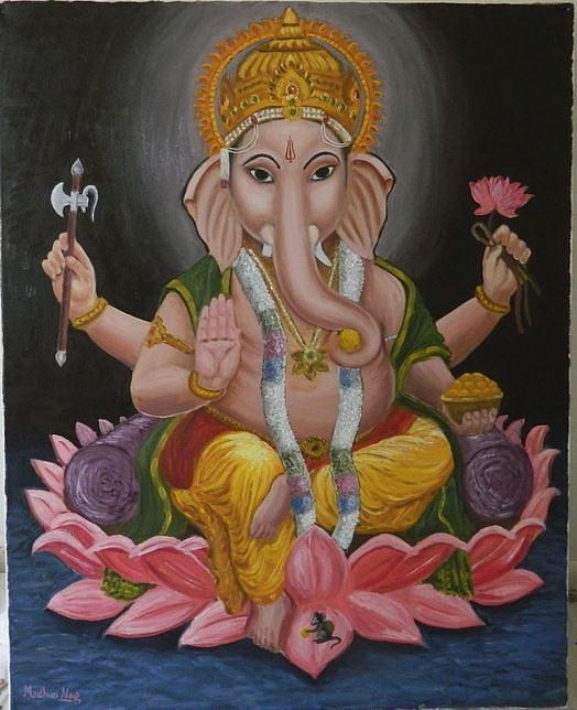 Lord Ganesha Painting by Madhuri Nag - Fine Art America