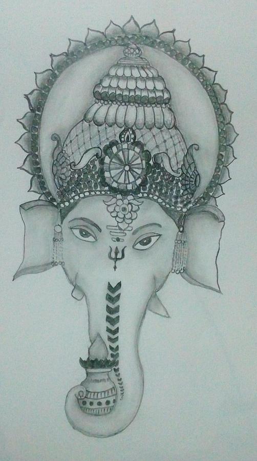Lord Ganesha Drawing by Sk Sahif Ali - Pixels-saigonsouth.com.vn