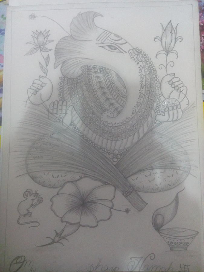 Lord Ganesha Drawing by Shreya Singh - Fine Art America