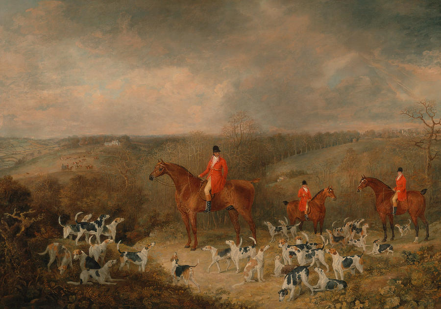 Lord Glamis and his Staghounds Painting by Dean Wolstenholme