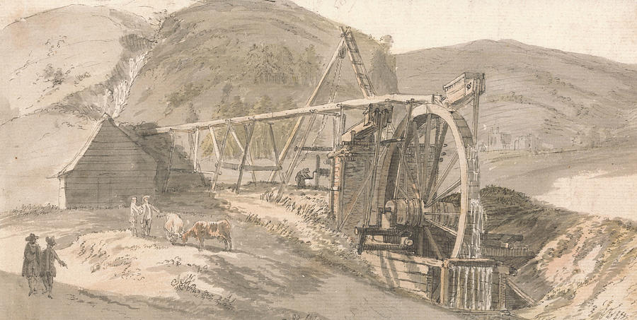 Lord Hopetouns Lead Mines Painting by Paul Sandby