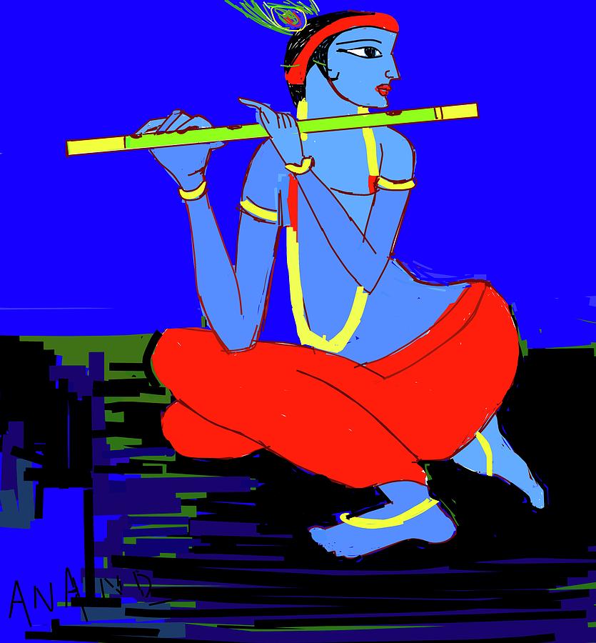 Lord Krishna-2 Digital Art by Anand Swaroop Manchiraju