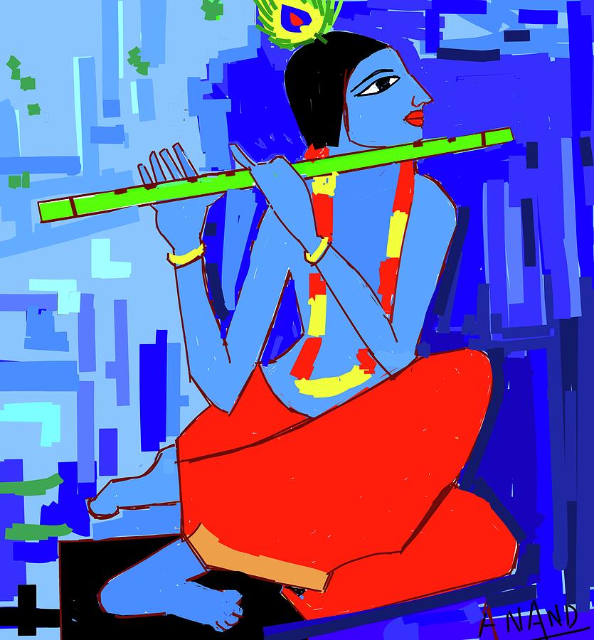 Lord Krishna-4 Digital Art by Anand Swaroop Manchiraju
