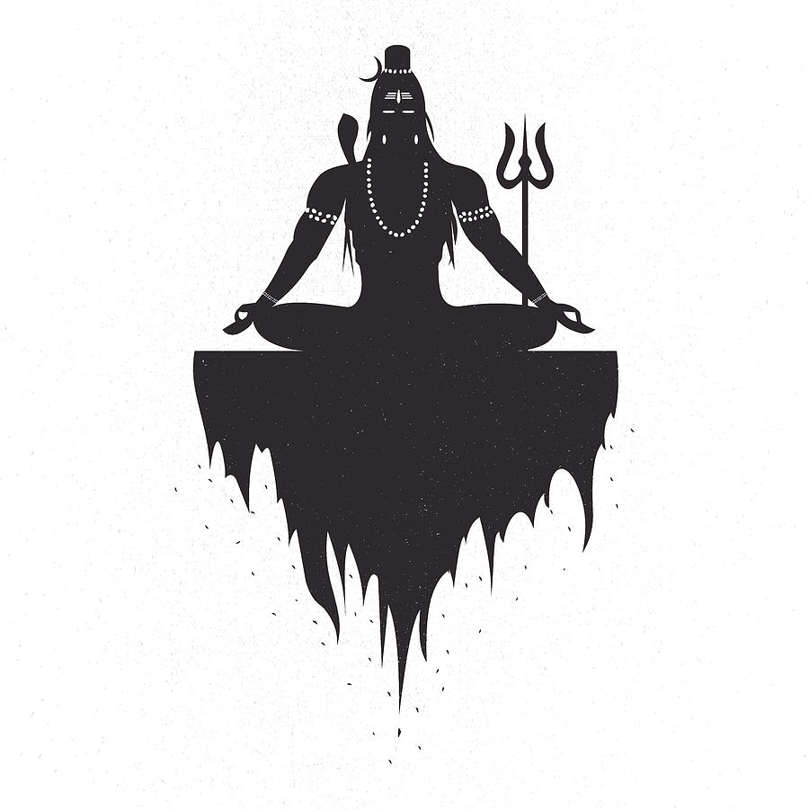 Lord Shiva in deep meditation Digital Art by Hareessh Prabhu - Pixels