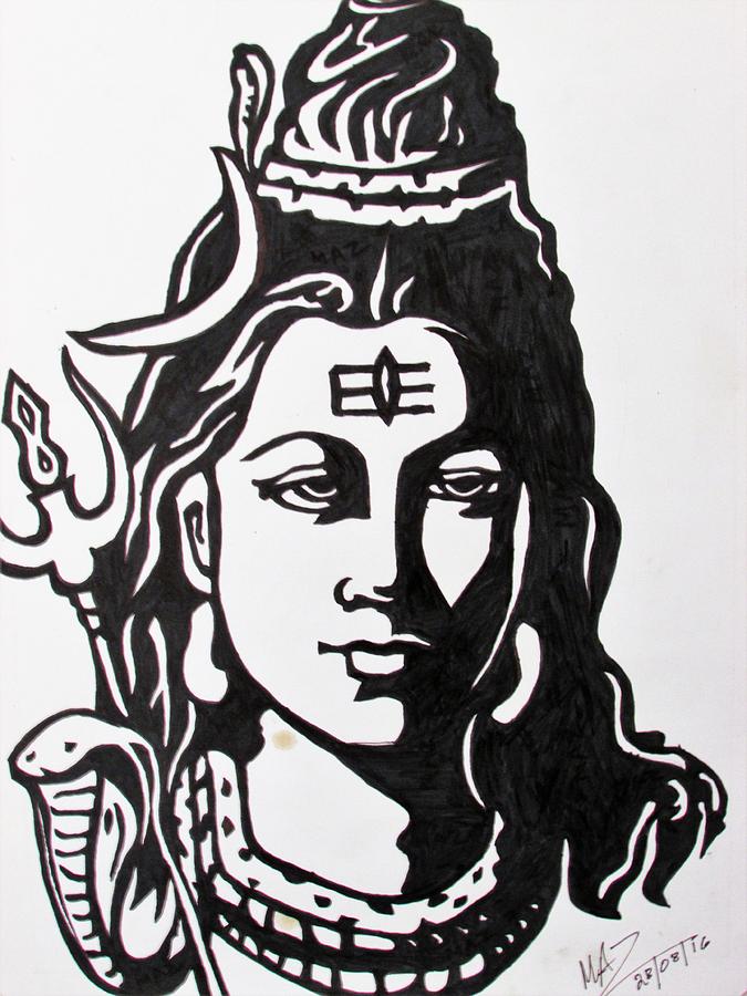 Pencil sketch of Lord Shiva - Lahana'S ARTS Gallary | Facebook-saigonsouth.com.vn