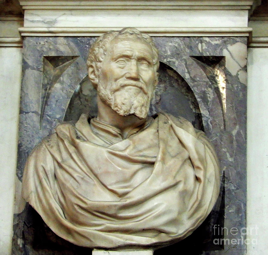 Lorenzis Bust of Michelangelo Photograph by Suzette Kallen