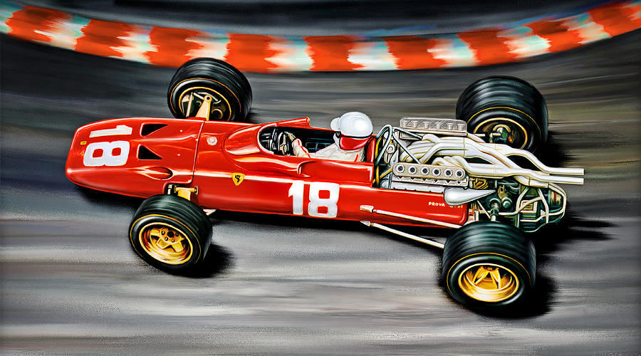 Lorenzo Bandini Ferrari F-1 Digital Art