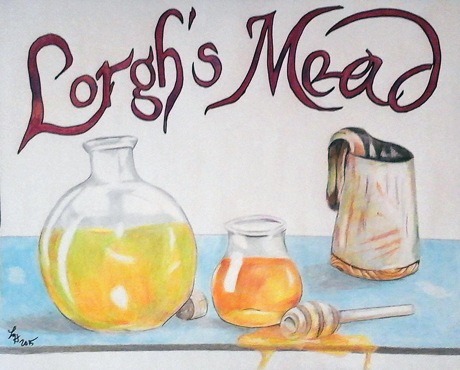 Lorghs Mead Drawing by Loretta Nash