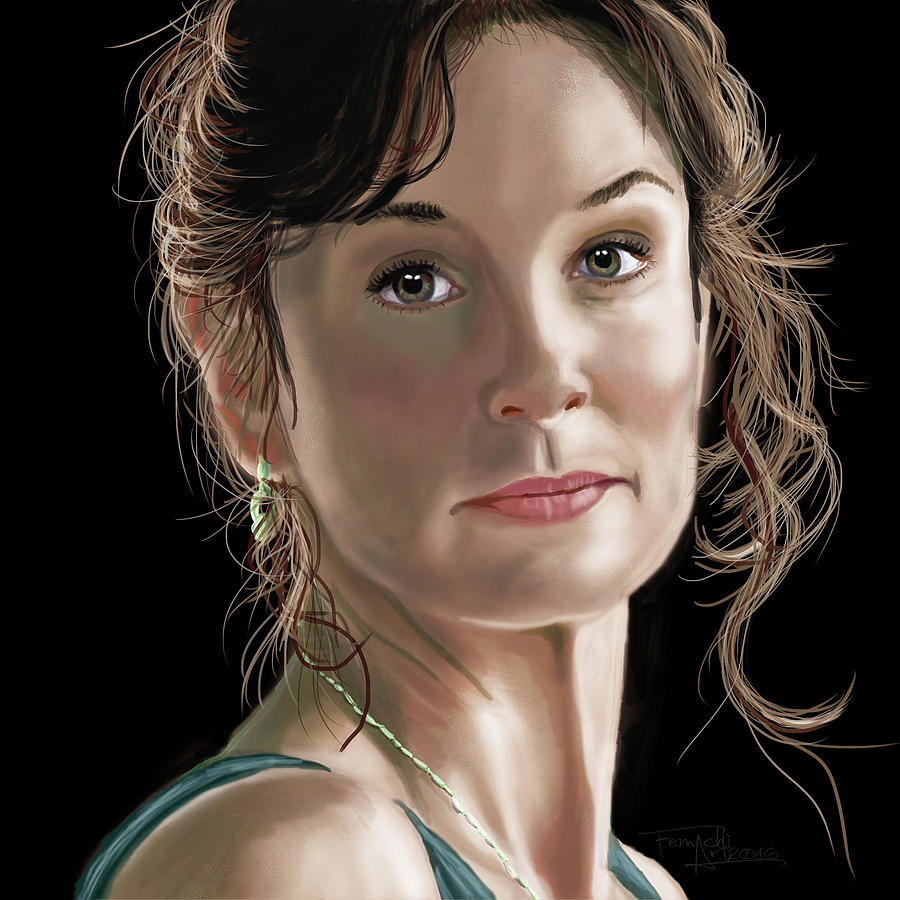Lori Grimes - The Walking Dead Digital Drawing Painting by Femchi Art