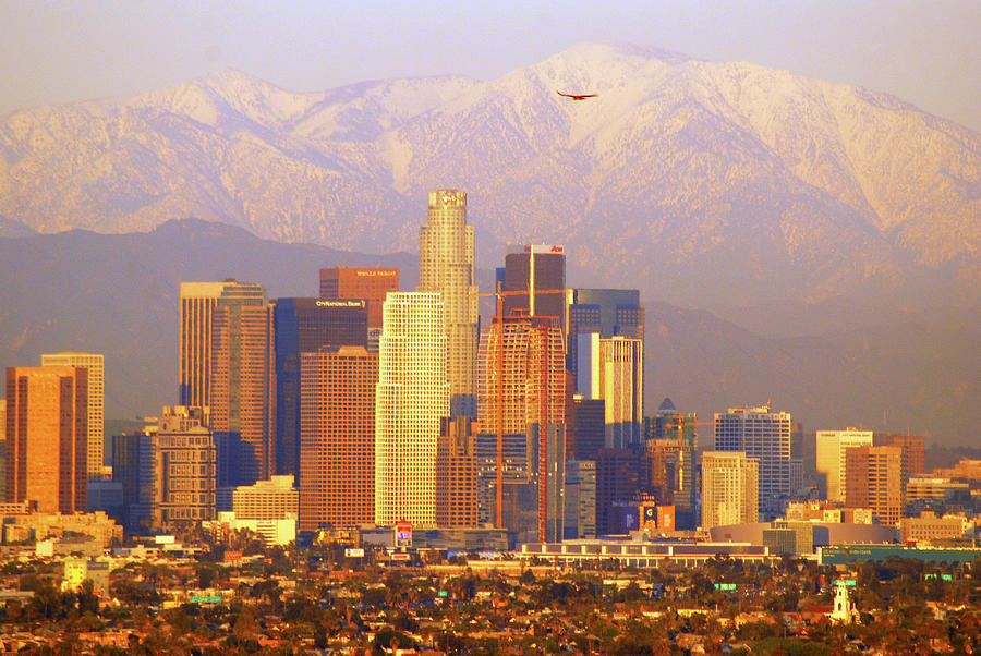 Los Angeles and the San Gabriel Mountains Photograph by James Kirkikis