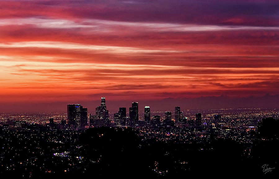 Los Angeles At Dawn Photograph by Endre Balogh
