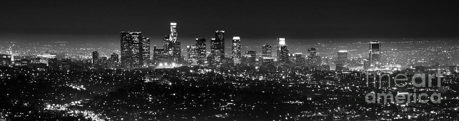 Los Angeles At Night Panorama 1 Photograph by Bob Christopher