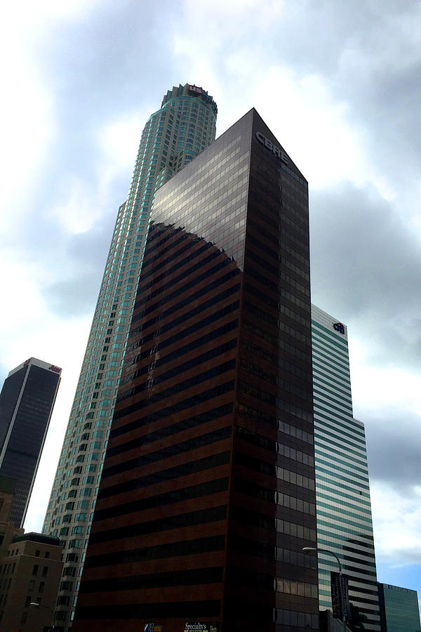 Los Angeles Bank Buildings Photograph by Nancy Merkle