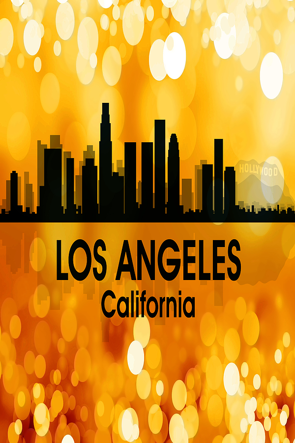 Los Angeles CA 3 Vertical Digital Art by Angelina Tamez