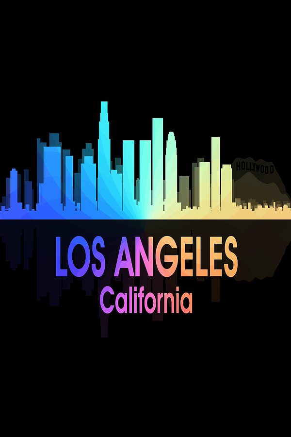 Los Angeles CA 5 Vertical Digital Art by Angelina Tamez