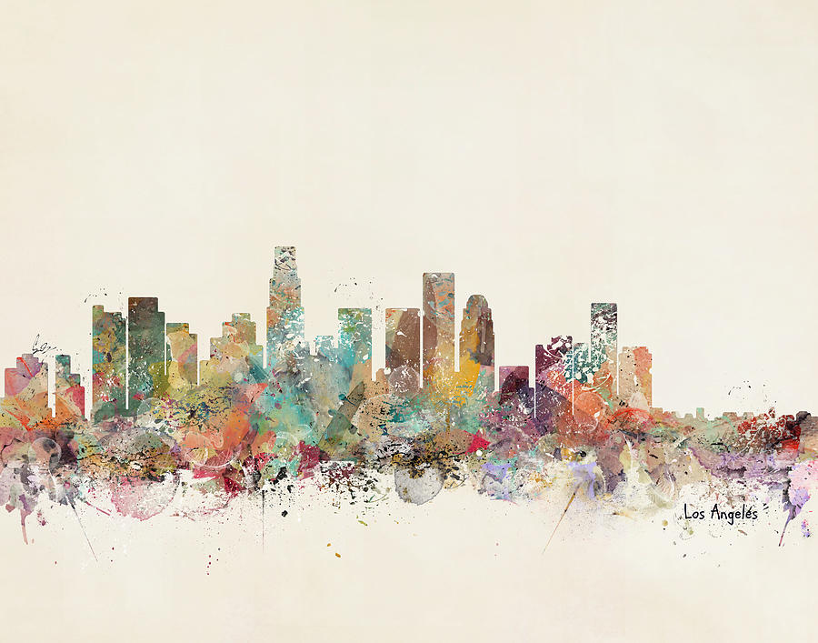 Los Angeles Painting - Los Angeles City by Bri Buckley