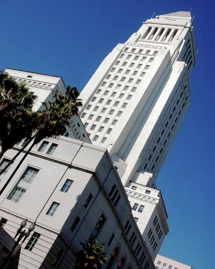 Los Angeles Photograph - Los Angeles City Hall Angle View by Matt Quest