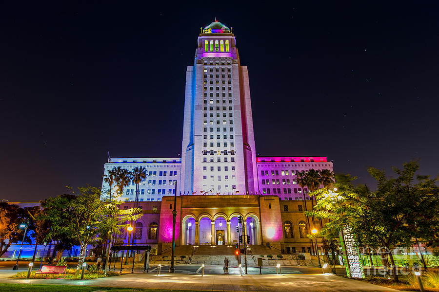 Los Angeles Photograph - Los Angeles City Hall by Art K