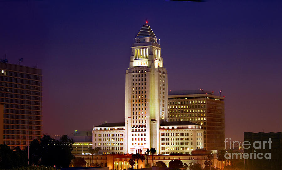 Los Angeles City Hall Building Photograph by Wernher Krutein