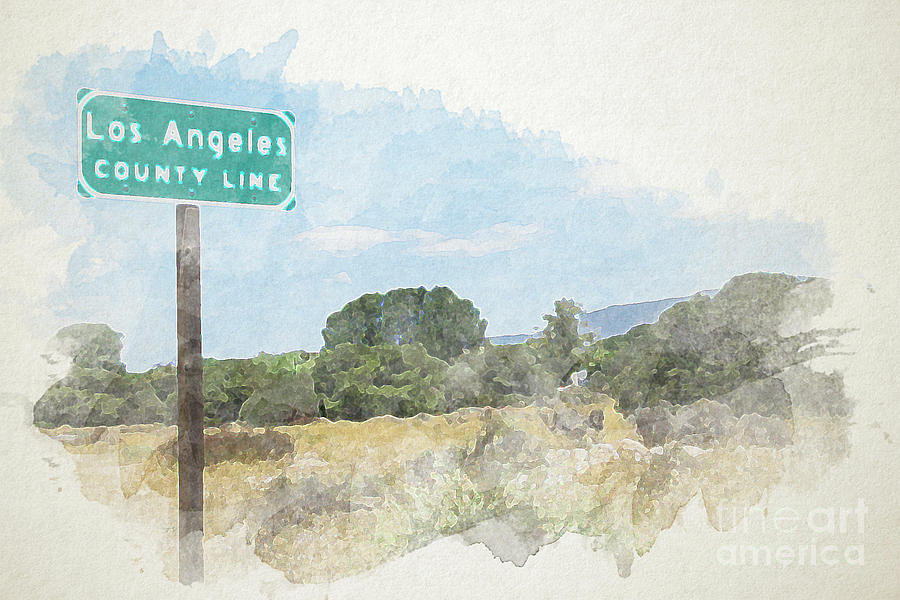 Los Angeles Photograph - Los Angeles County Line by Lenore Locken