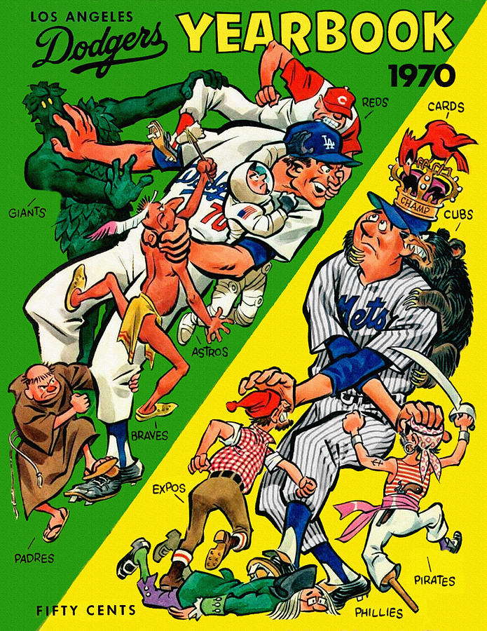 Los Angeles Dodgers 1970 Yearbook by John Farr