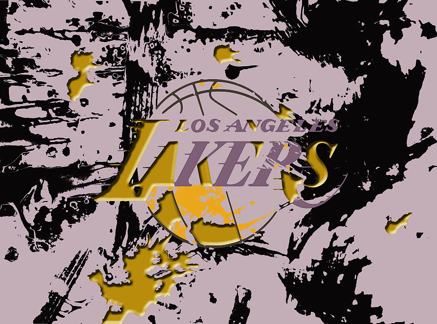 Los Angeles Lakers b1 Mixed Media by Brian Reaves - Fine Art America